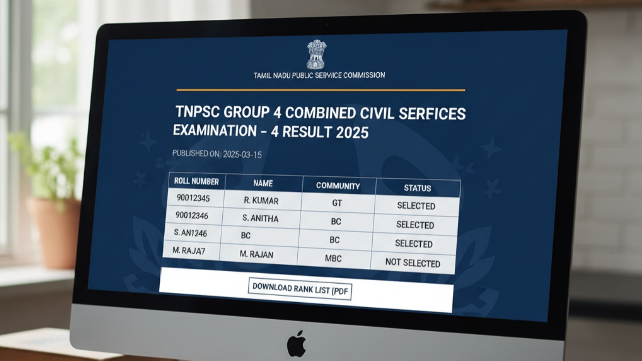 TNPSC Group 4 Result 2025